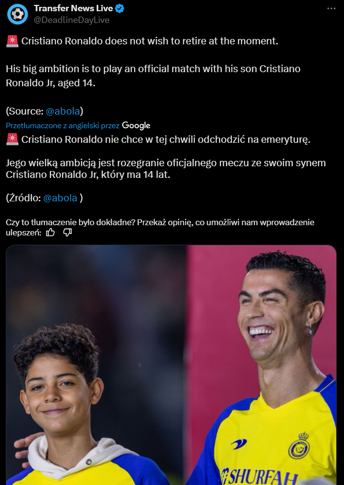 Wtedy Cristiano Ronaldo ZAKOŃCZY swoją karierę!